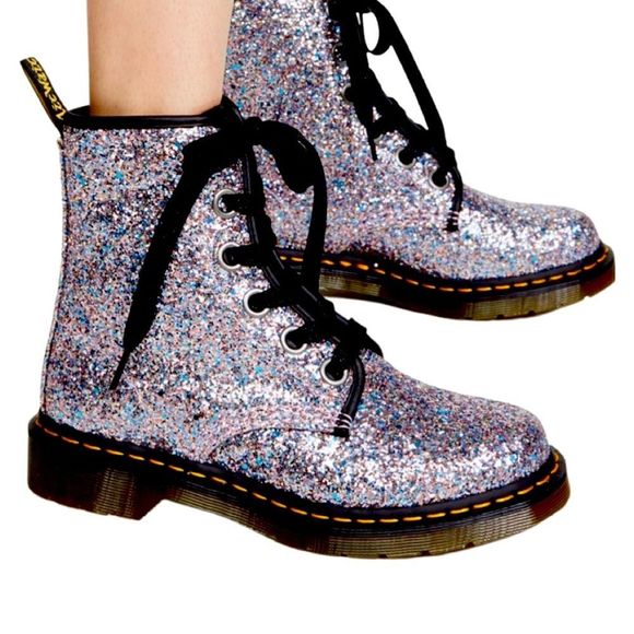 Dr. Martens Shoes Dr Martens 46 Farrah Chunky Glitter Boots Poshmark